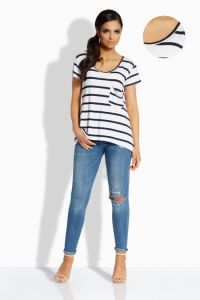 L195 - granatowy-biały / navy-white