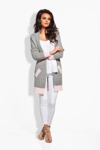 LS163 - jasnoszary-pudrowy róż / light grey-powder pink