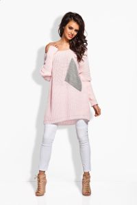 LS166 - pudrowy róż-jasnoszary / powder pink-light grey