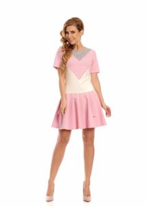 FANTASIA - szary-pudrowy róż-ekri / grey-powder pink-ecru